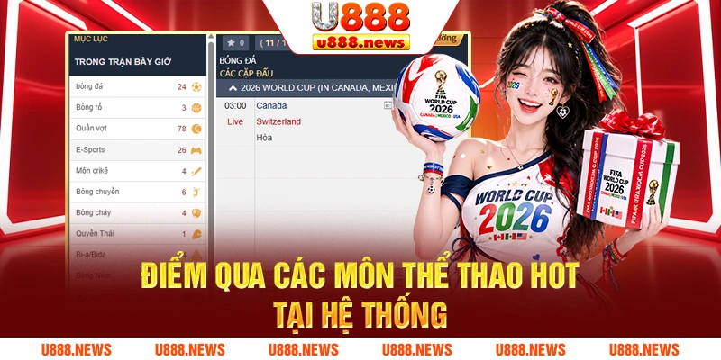 Điểm qua các môn thể thao hot tại hệ thống